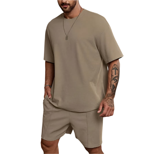 Men's Casual T-Shirt and Shorts Set