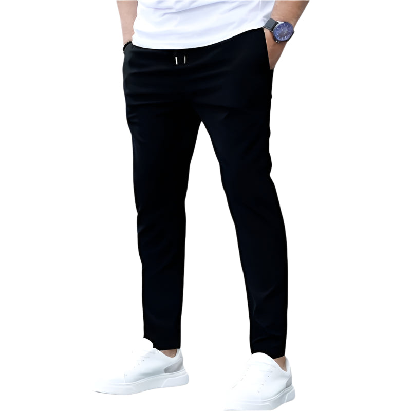 Men's Casual Drawstring Trousers with Pockets