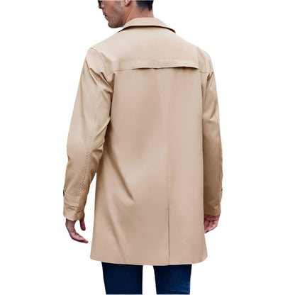 Men's Casual Long Trench Coat