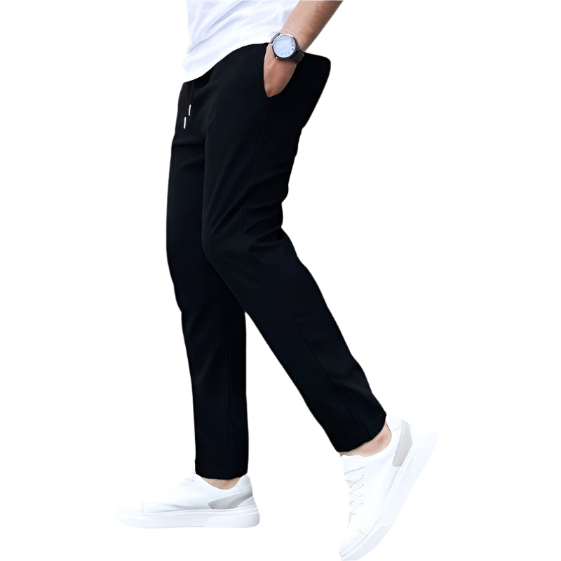 Men's Casual Drawstring Trousers with Pockets