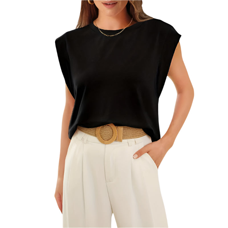 Women's Crew Neck Shirt with Batwing Sleeves