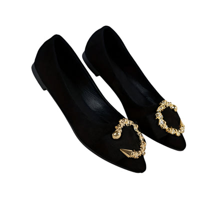 Women's Elegant Rhinestone Buckle Shoes